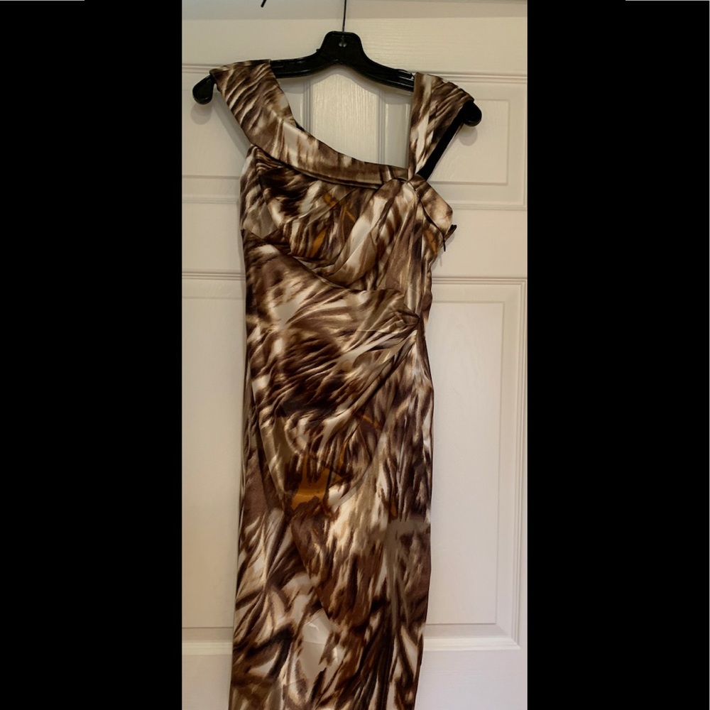 Maggy London Animal Print Midi Dress Size 4